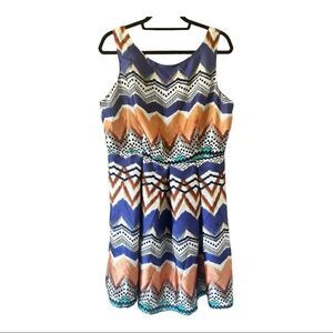Isabel & Nina Sleeveless Multi-color Midi Dress Size 14